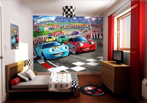 Kinderkamer fotobehang Cars